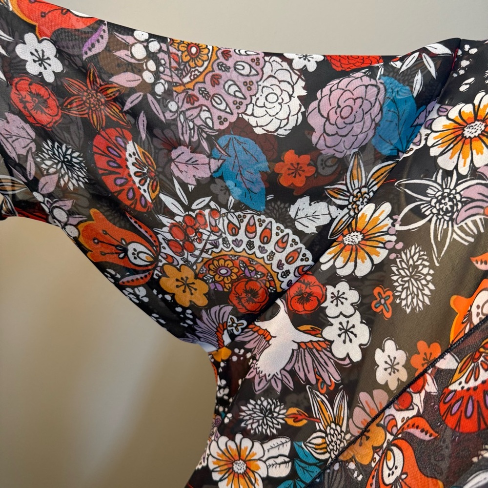 LuLaRoe Kimono Floral Open Front, Small, UGC - Picture 3 of 9